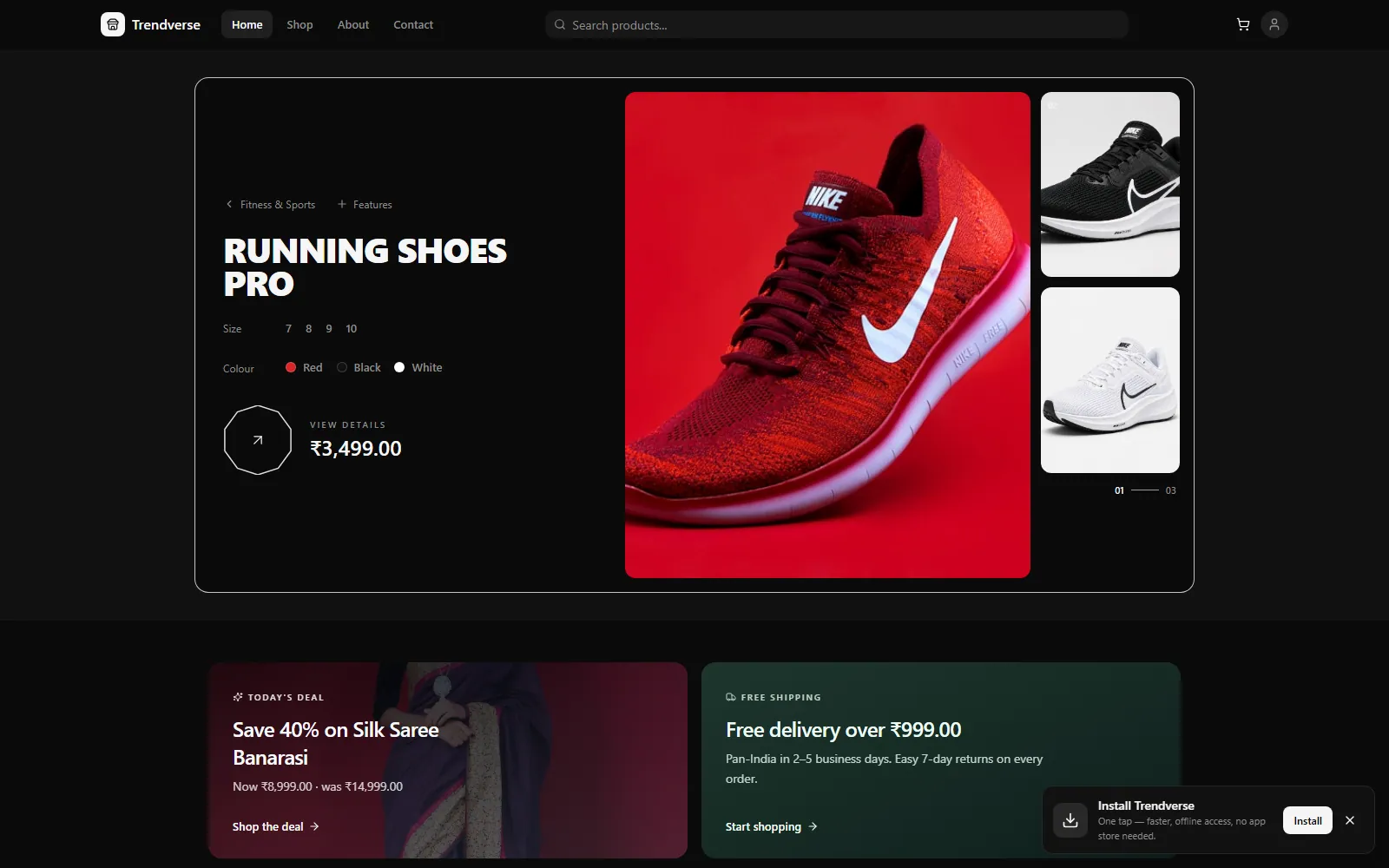 Trendverse — D2C Ecommerce screenshot